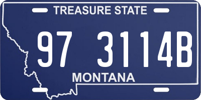 MT license plate 973114B