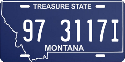 MT license plate 973117I
