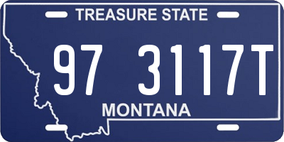 MT license plate 973117T