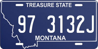 MT license plate 973132J