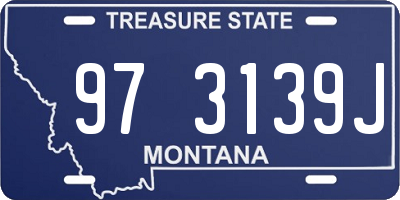MT license plate 973139J
