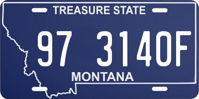 MT license plate 973140F
