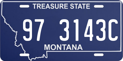 MT license plate 973143C