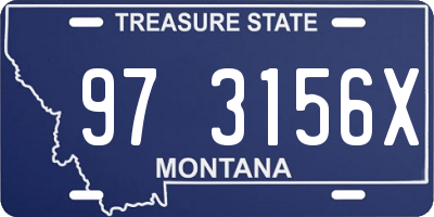 MT license plate 973156X