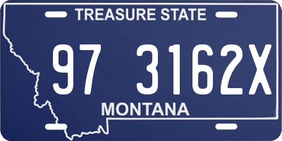 MT license plate 973162X