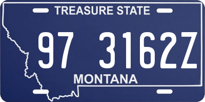 MT license plate 973162Z