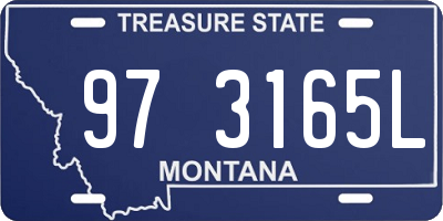 MT license plate 973165L
