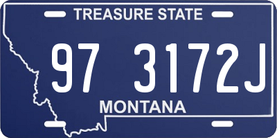 MT license plate 973172J