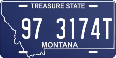 MT license plate 973174T