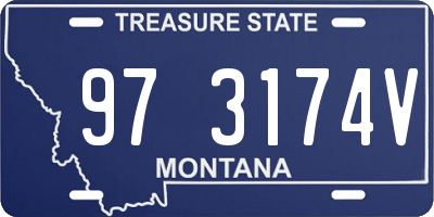MT license plate 973174V