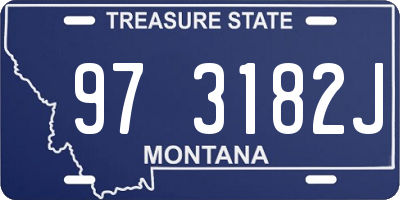 MT license plate 973182J