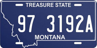MT license plate 973192A