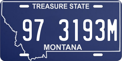 MT license plate 973193M
