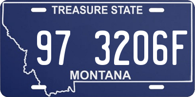 MT license plate 973206F
