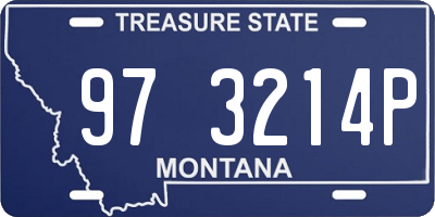 MT license plate 973214P