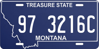 MT license plate 973216C