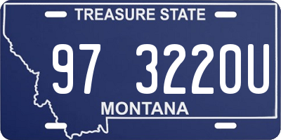 MT license plate 973220U