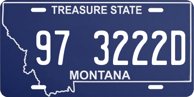 MT license plate 973222D