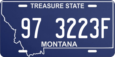 MT license plate 973223F