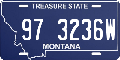 MT license plate 973236W
