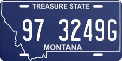 MT license plate 973249G