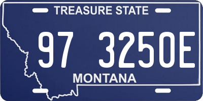 MT license plate 973250E