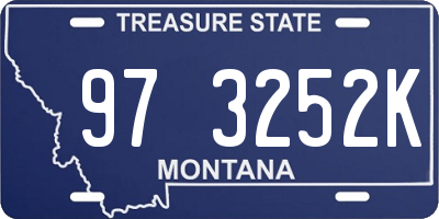 MT license plate 973252K