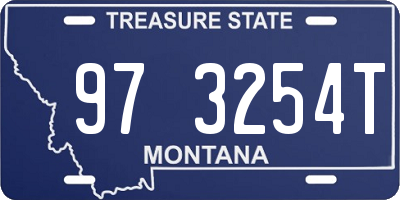 MT license plate 973254T