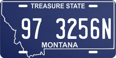 MT license plate 973256N