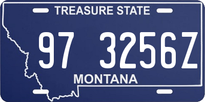 MT license plate 973256Z