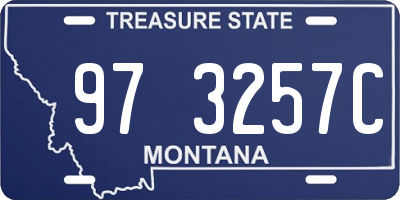 MT license plate 973257C