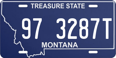 MT license plate 973287T