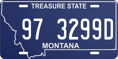 MT license plate 973299D