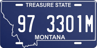 MT license plate 973301M