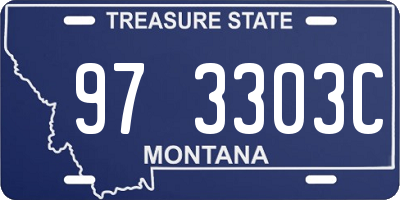 MT license plate 973303C