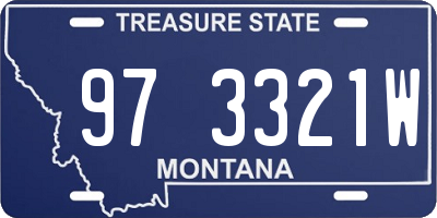 MT license plate 973321W