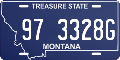 MT license plate 973328G
