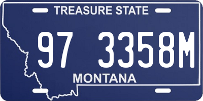MT license plate 973358M