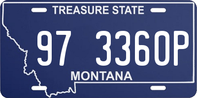 MT license plate 973360P