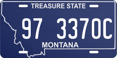 MT license plate 973370C