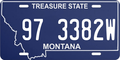MT license plate 973382W
