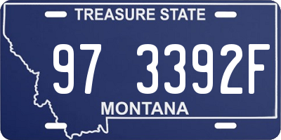 MT license plate 973392F