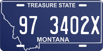 MT license plate 973402X