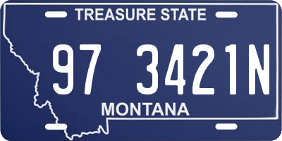 MT license plate 973421N