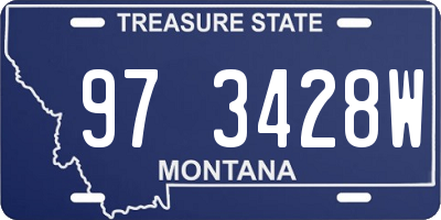 MT license plate 973428W