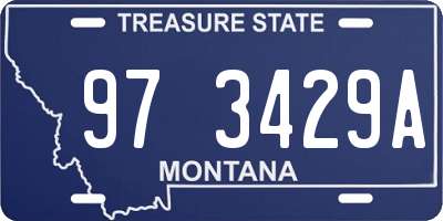 MT license plate 973429A