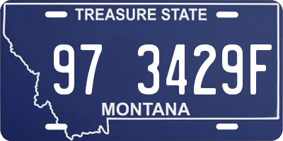 MT license plate 973429F