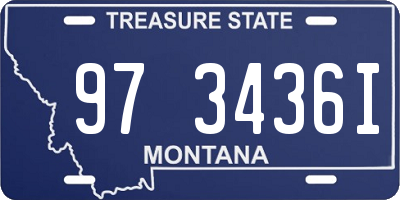MT license plate 973436I