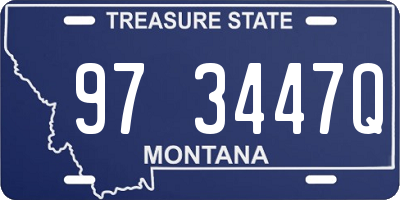 MT license plate 973447Q