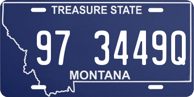 MT license plate 973449Q